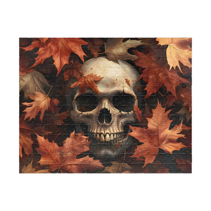 Autumn Spooky Fall Skull Jigsaw Puzzle