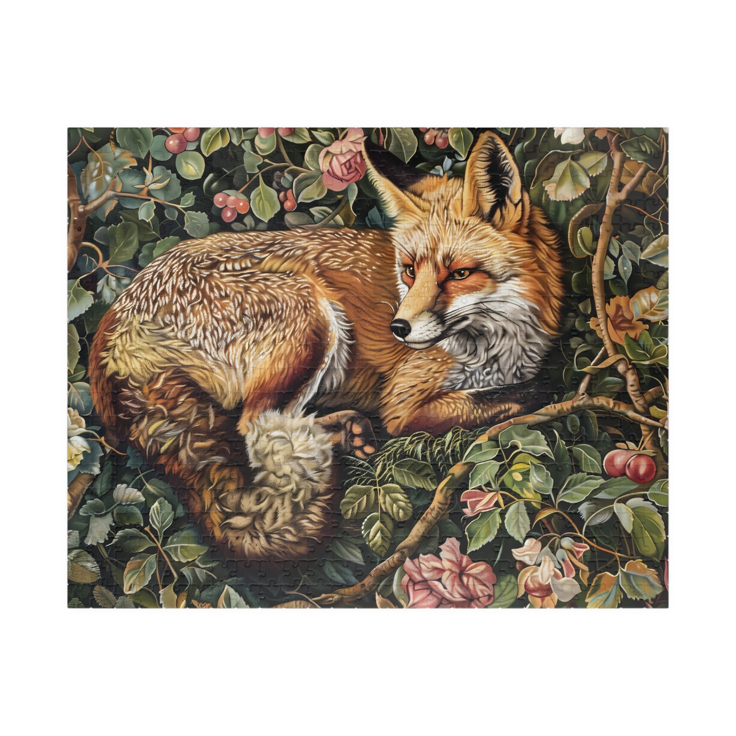 William Morris Inspired Fox Forest Jigsaw Puzzle