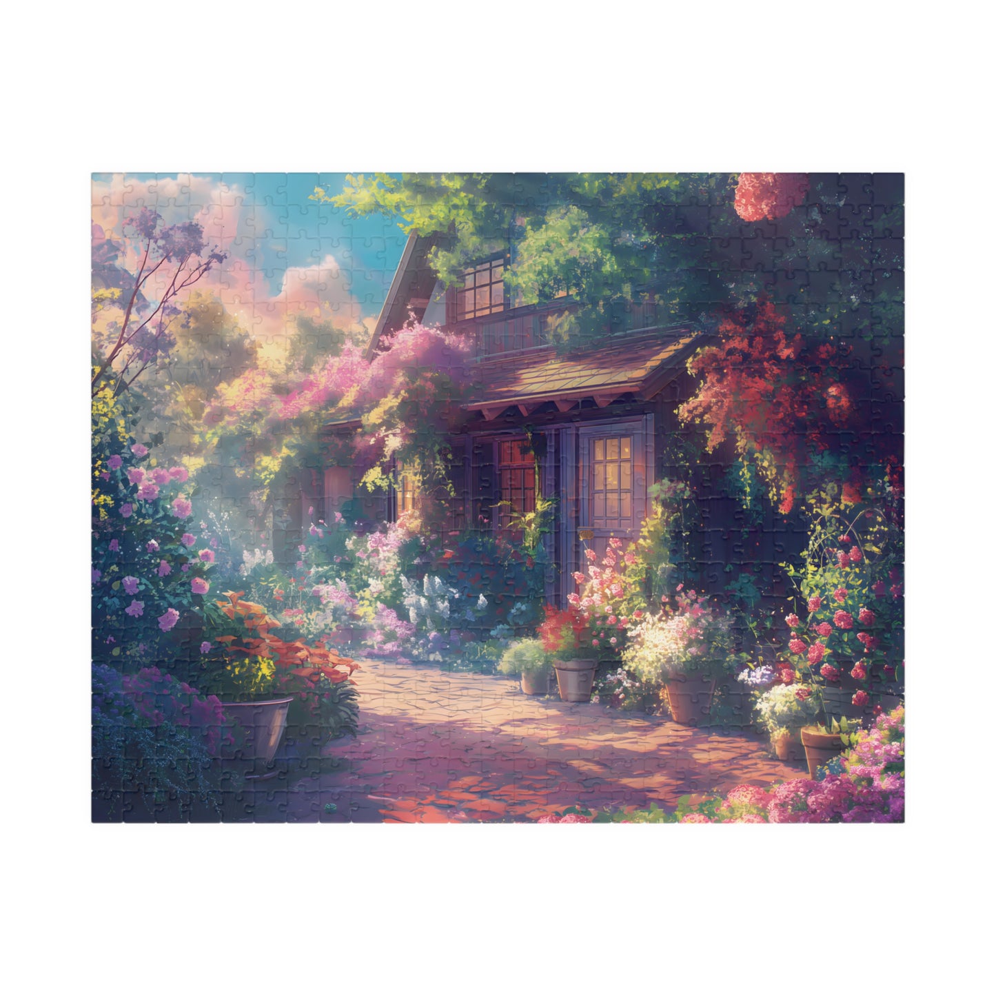 Stylized Charming Home Sunshine Plant-Themed Jigsaw Puzzle