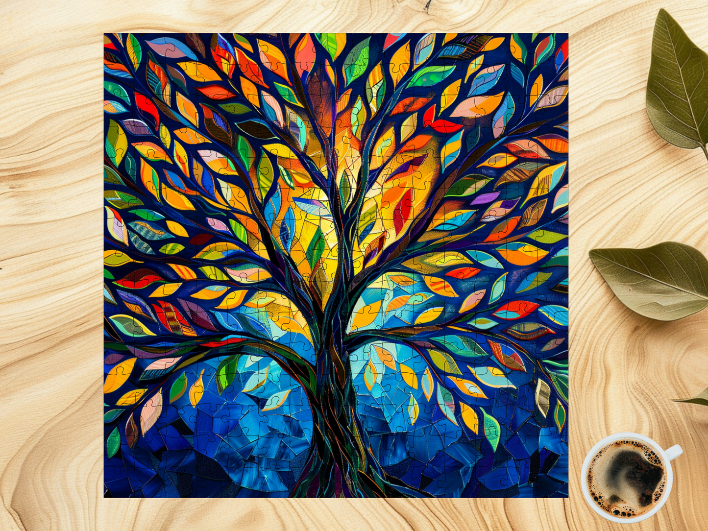 Tree of Life Mosaic Jigsaw Puzzle