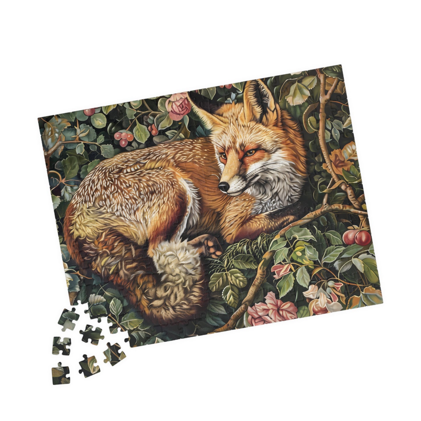 William Morris Inspired Fox Forest Jigsaw Puzzle