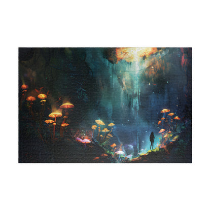 Trippy Shroom Cave Fantasy Jigsaw Puzzle