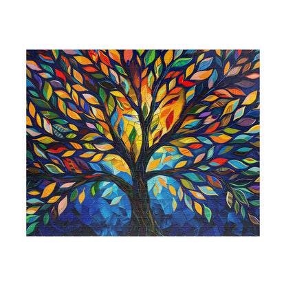 Tree of Life Mosaic Jigsaw Puzzle