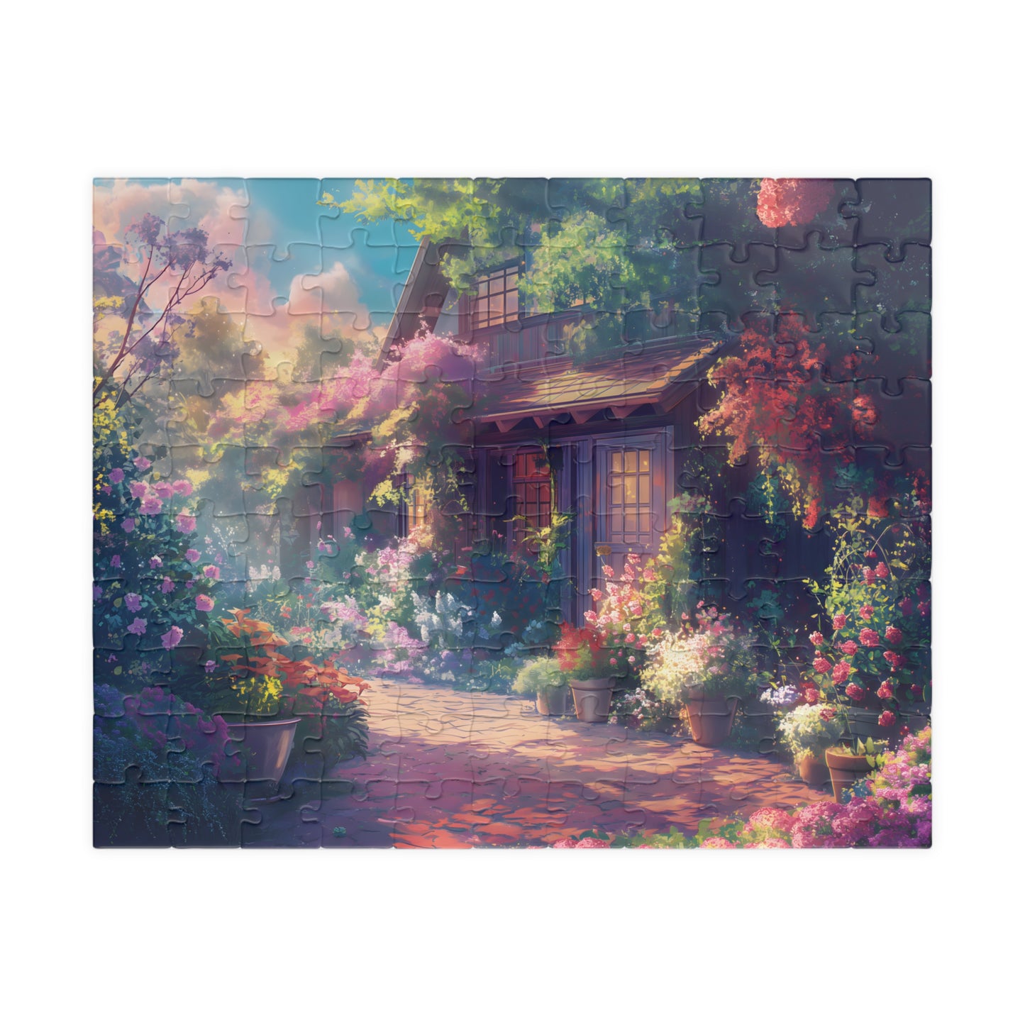 Stylized Charming Home Sunshine Plant-Themed Jigsaw Puzzle