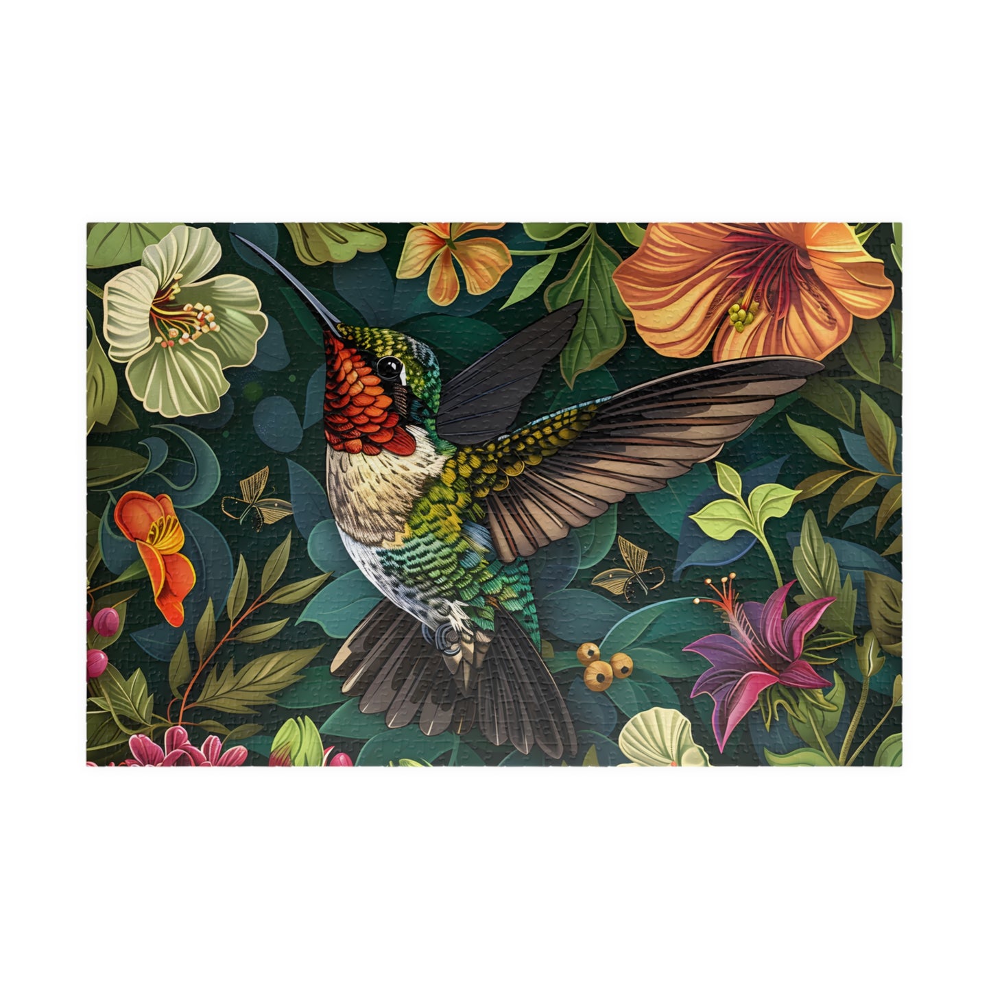 Hummingbird Colorful Animal Nature Jigsaw Puzzles