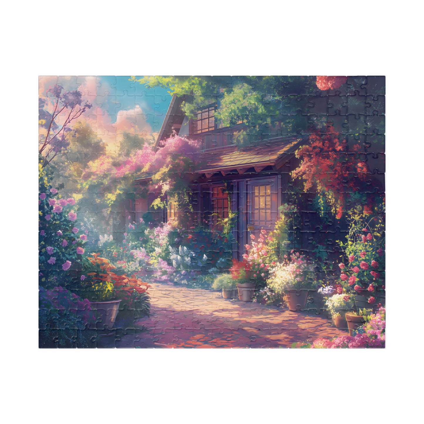 Stylized Charming Home Sunshine Plant-Themed Jigsaw Puzzle