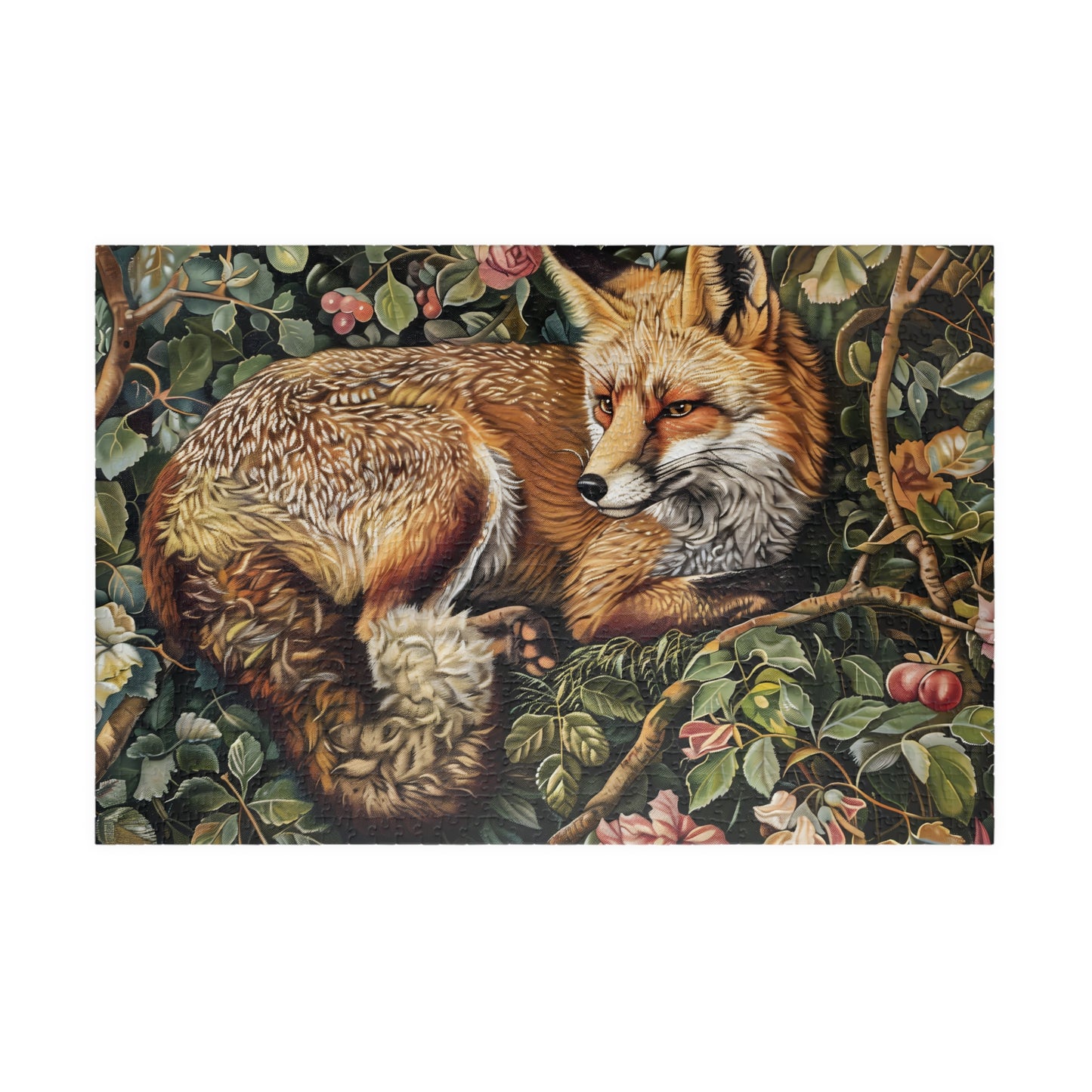 William Morris Inspired Fox Forest Jigsaw Puzzle