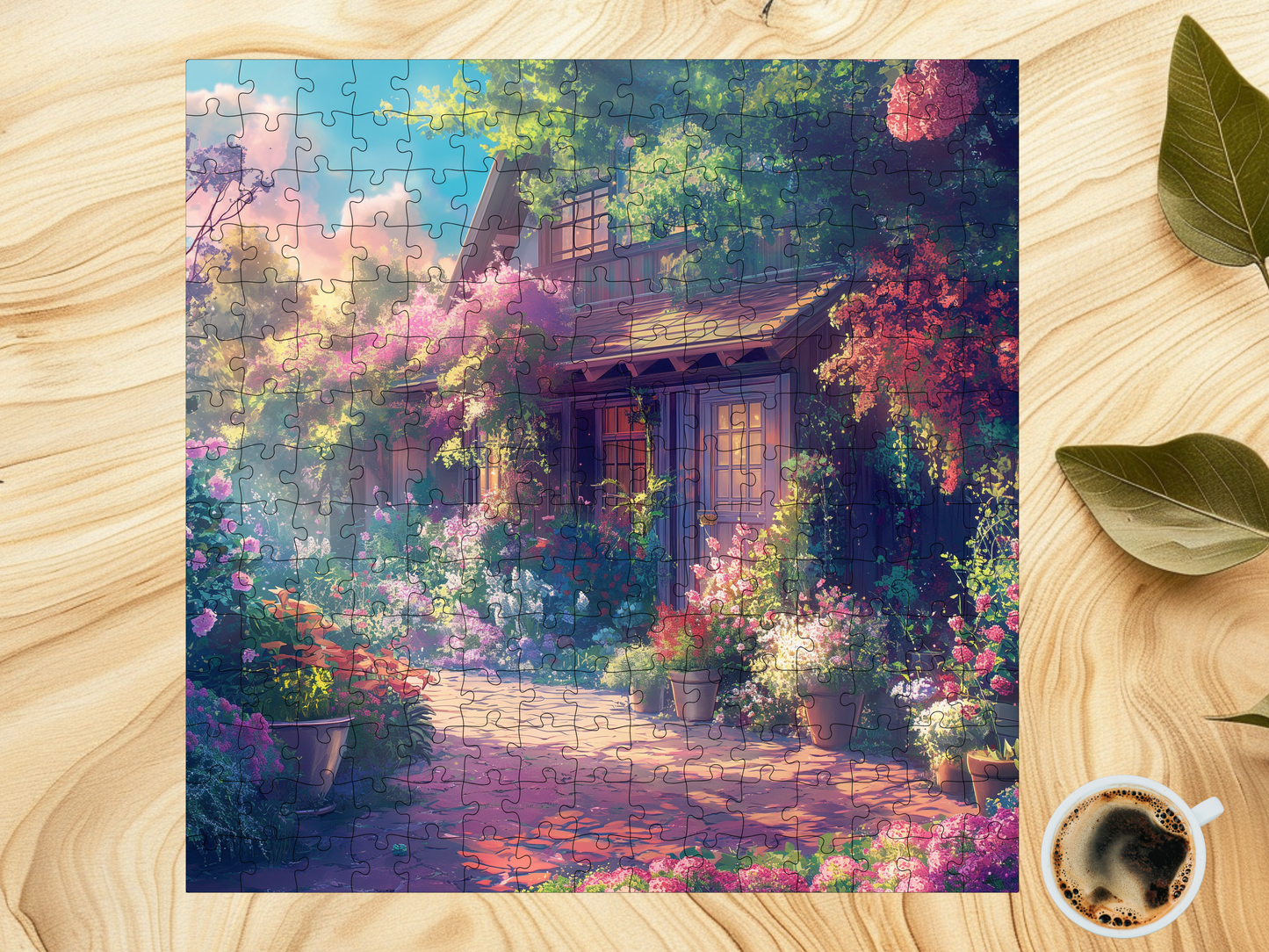 Stylized Charming Home Sunshine Plant-Themed Jigsaw Puzzle