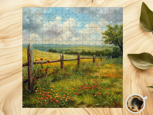 Piece Prairie Wildflowers Landscape Jigsaw Puzzle