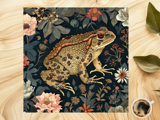 William Morris Inspired Toad Forest Jigsaw Puzzle