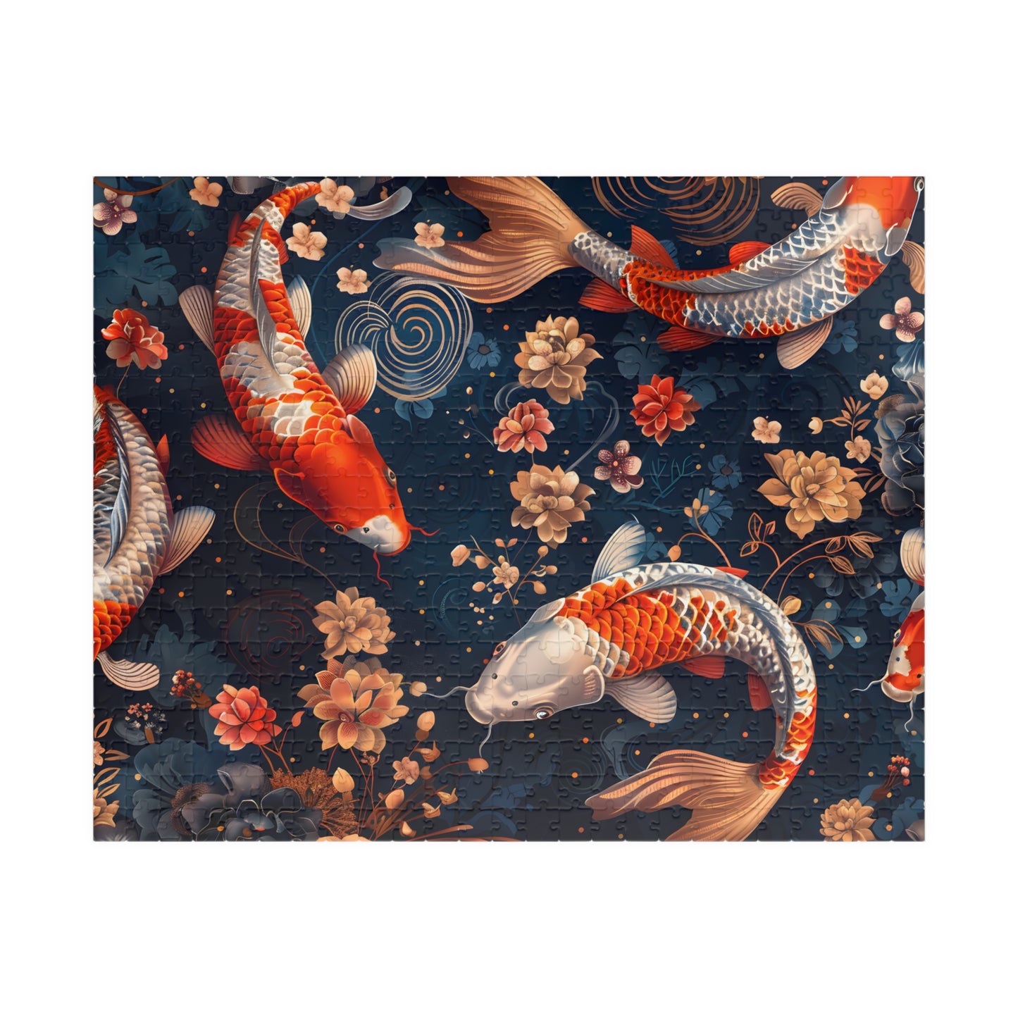 Tranquil Koi Fish Pond Botanical Jigsaw Puzzle