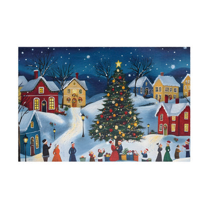 Twinkling Starry Night Sky Christmas Village Jigsaw Puzzle