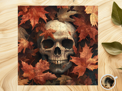 Autumn Spooky Fall Skull Jigsaw Puzzle