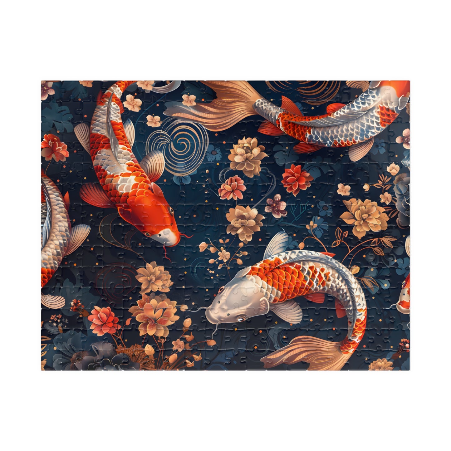 Tranquil Koi Fish Pond Botanical Jigsaw Puzzle