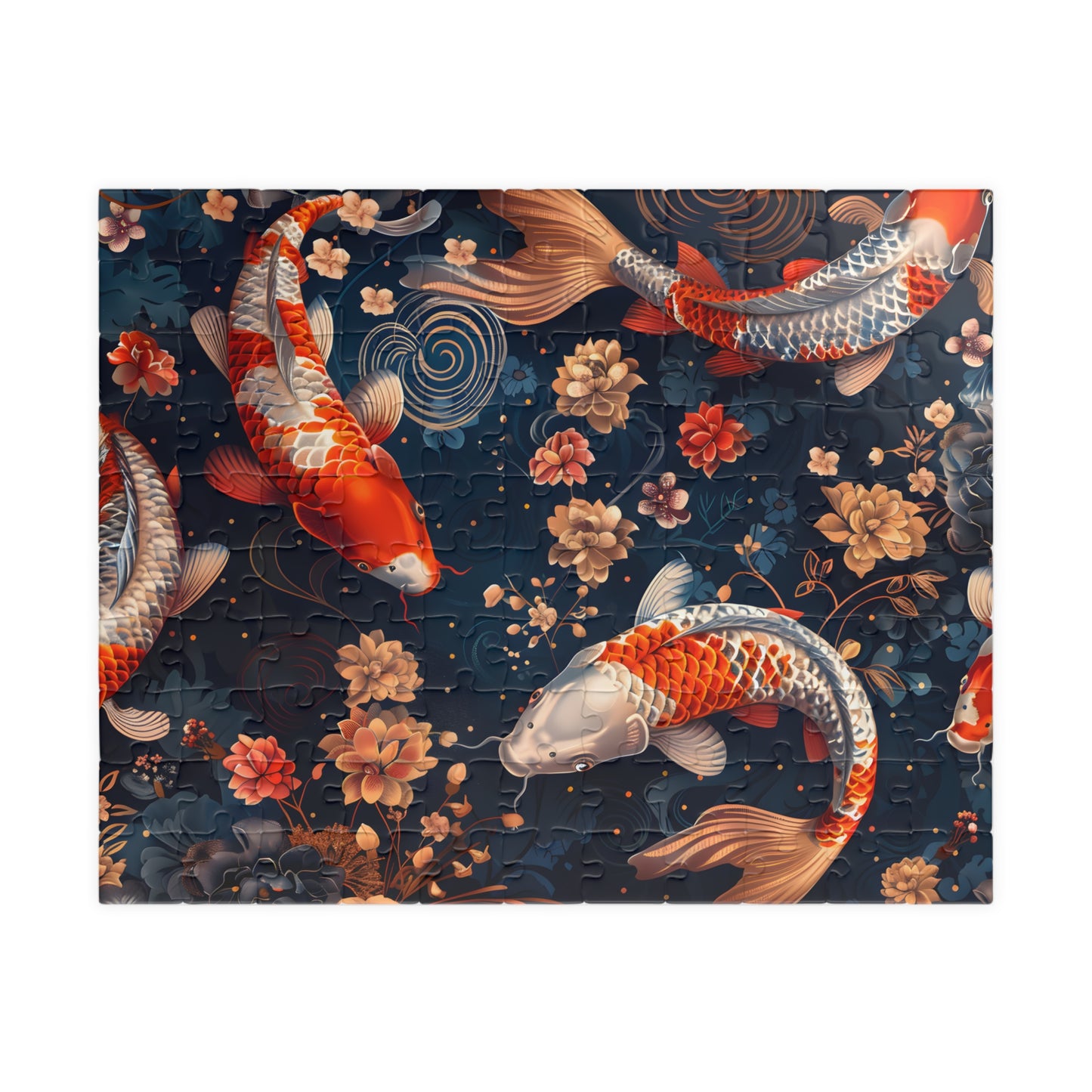 Tranquil Koi Fish Pond Botanical Jigsaw Puzzle