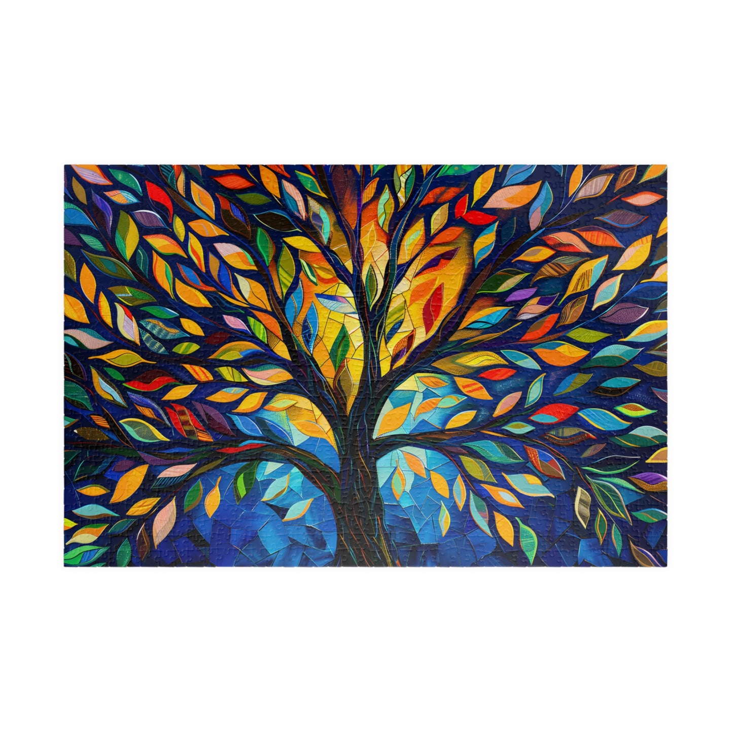 Tree of Life Mosaic Jigsaw Puzzle