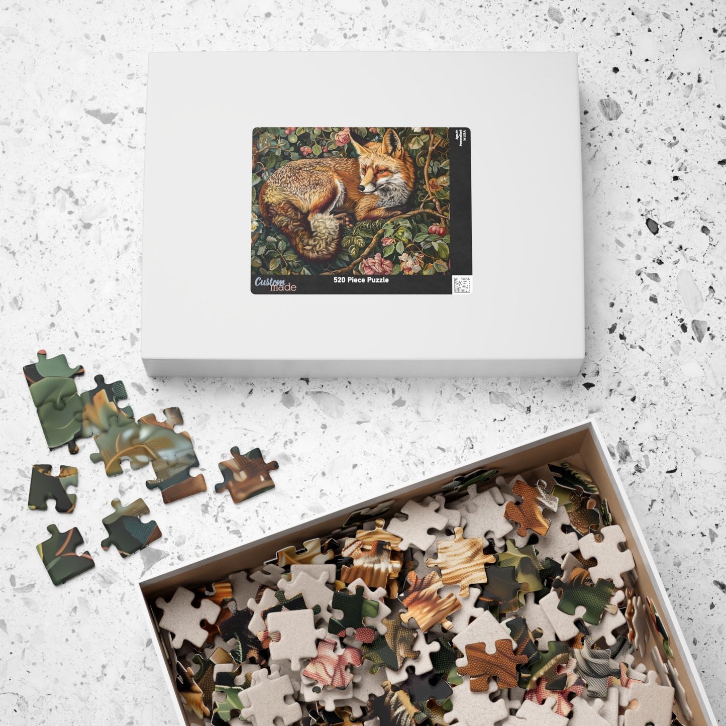 William Morris Inspired Fox Forest Jigsaw Puzzle