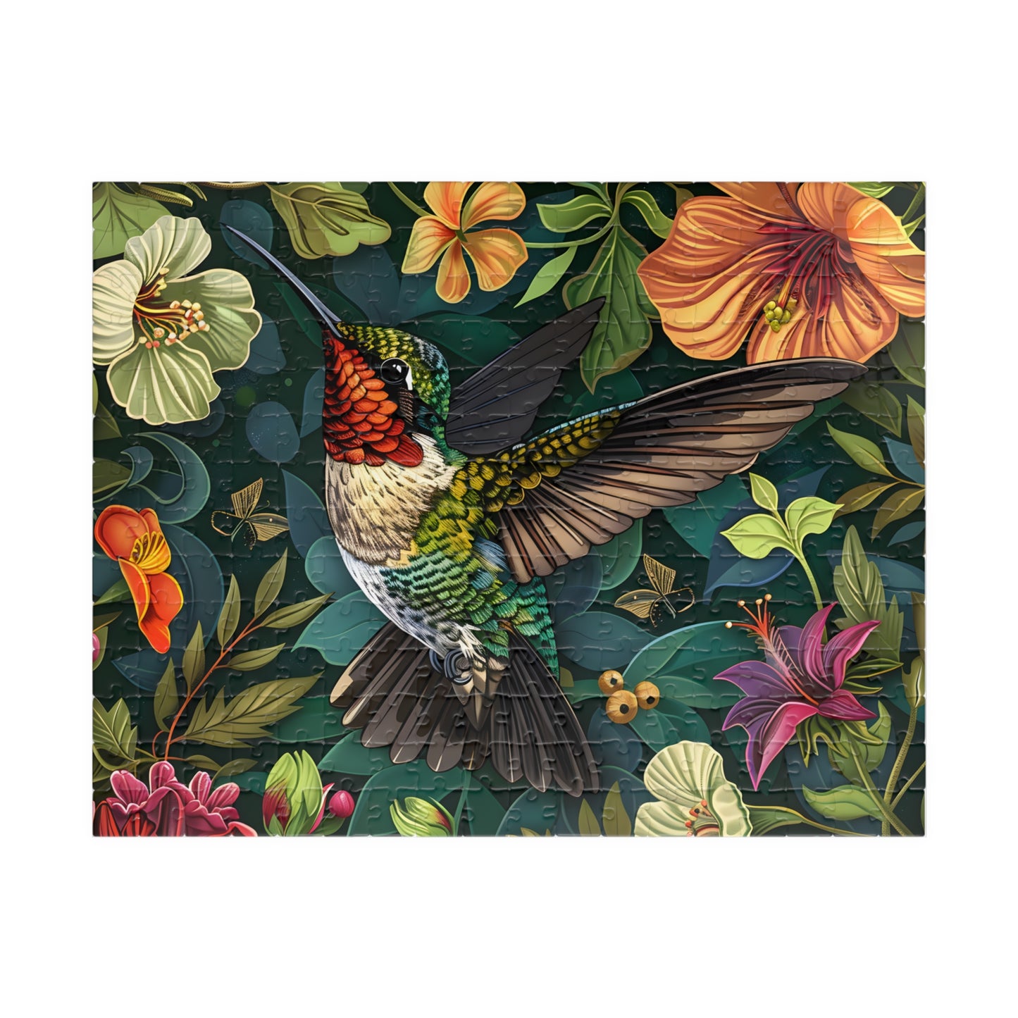 Hummingbird Colorful Animal Nature Jigsaw Puzzles